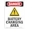 Signmission Safety Sign, OSHA Danger, 18" Height, Aluminum, Battery Charging Area, Portrait, A-1218-V-1039 OS-DS-A-1218-V-1039 - alternate 1